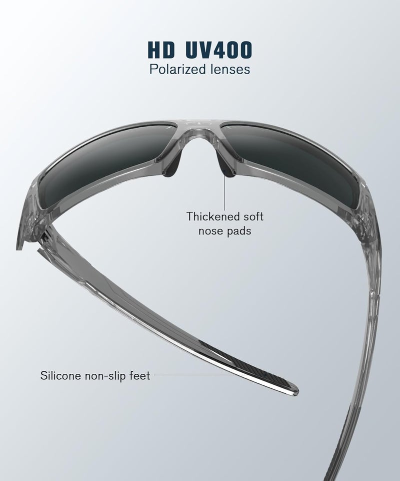 QALLY Store Sports Sunglasses-Men Polarized Mens-Sunglasses: Wrap Around Sun Glasses for Cycling Fishing with UV400 Protection - Image 5